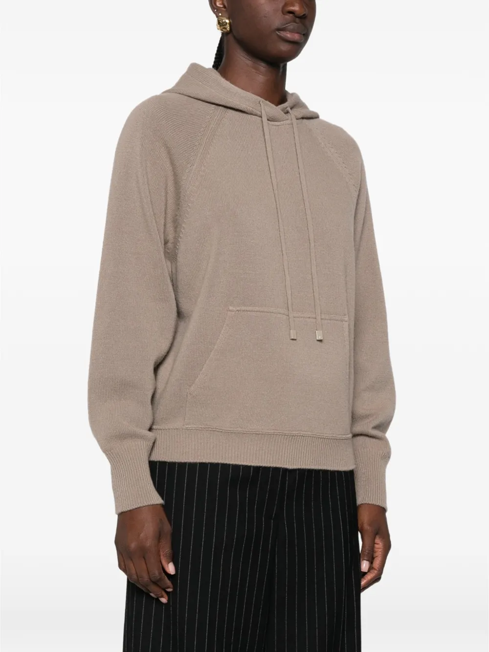 TOM FORD Trui met trekkoord en buidelzak Beige