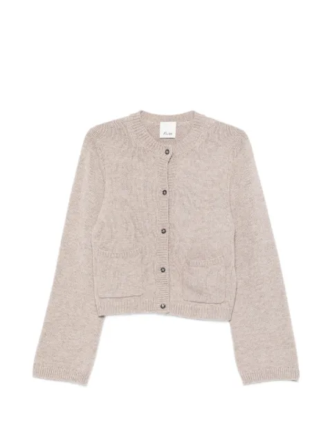 Allude button-up patch-pocket cardigan