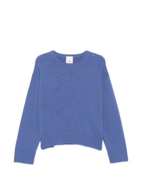 Allude ribbed-trim crew-neck sweater