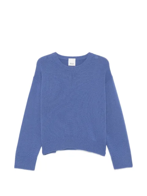 Allude ribbed-trim crew-neck sweater