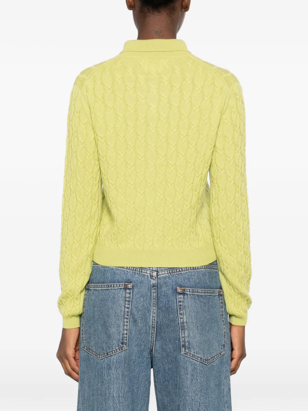 Allude Kabelgebreid polovest Groen