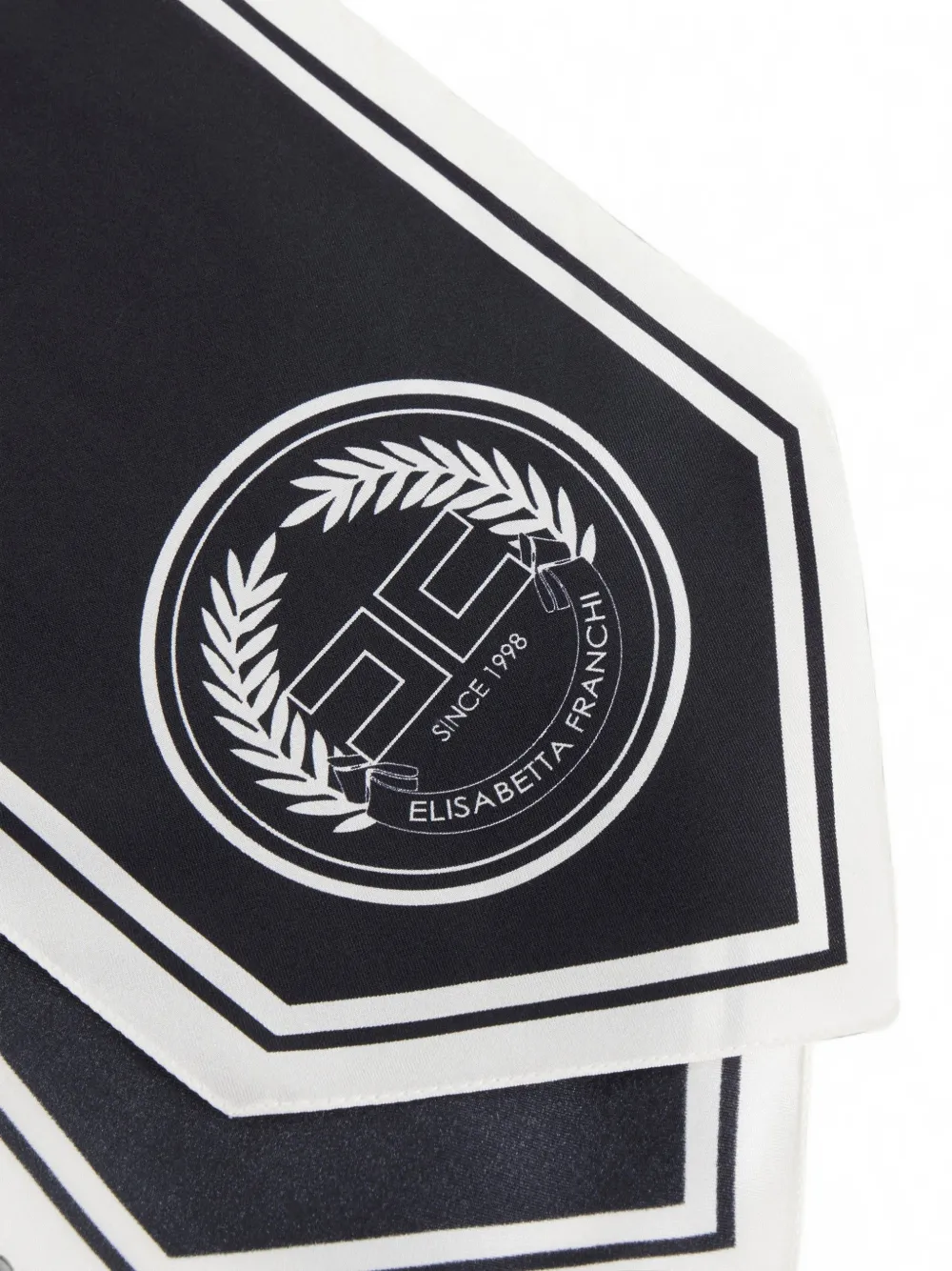 Elisabetta Franchi silk foulard scarf Zwart