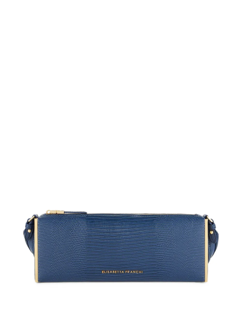 Elisabetta Franchi Schoudertas met hagedissen-print Blauw