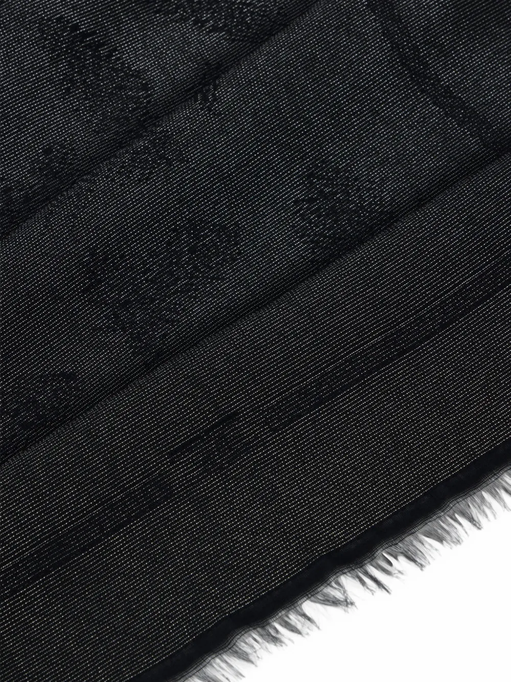 Elisabetta Franchi Lurex foulard sjaal met veren Zwart