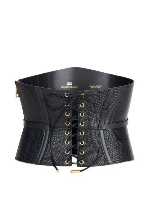 Elisabetta Franchi cinturón de piel estilo bustier