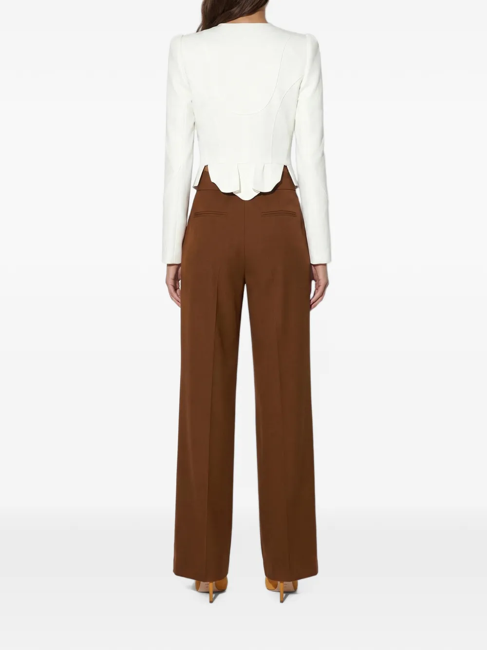 Elisabetta Franchi Broek van gabardine Bruin
