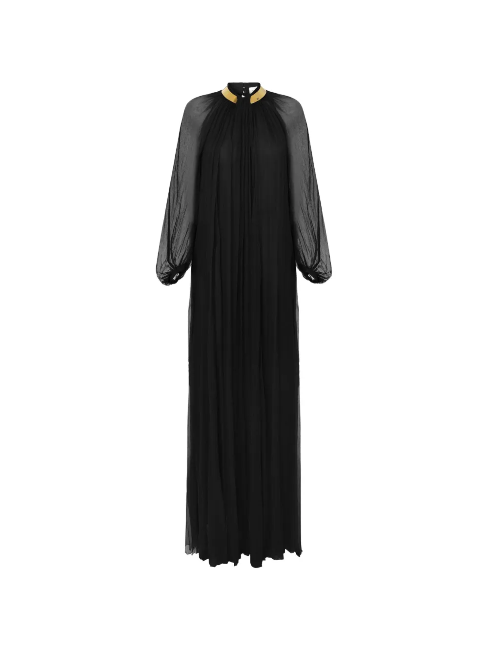 Elisabetta Franchi Red Carpet crepon dress with jewel collar - Nero