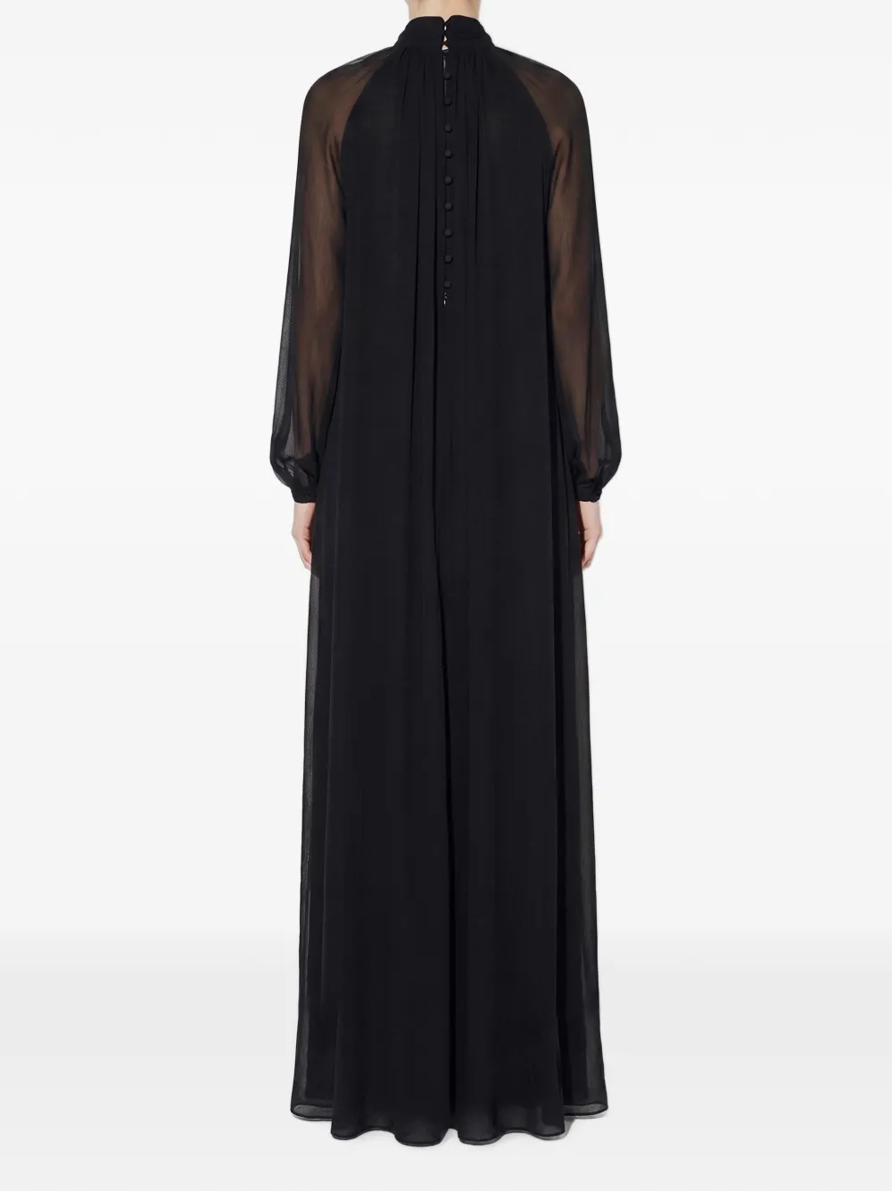Elisabetta Franchi Red Carpet crêpon jurk met verfraaide kraag Zwart