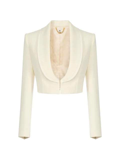 Elisabetta Franchi jacket made of lightweight crêpe and satin fabrics with peplum