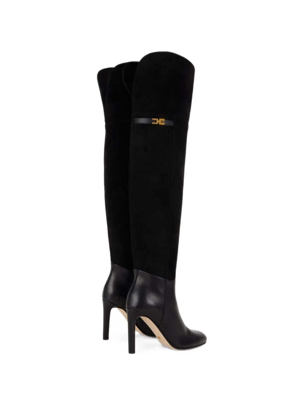 Elisabetta Franchi suede boots Zwart