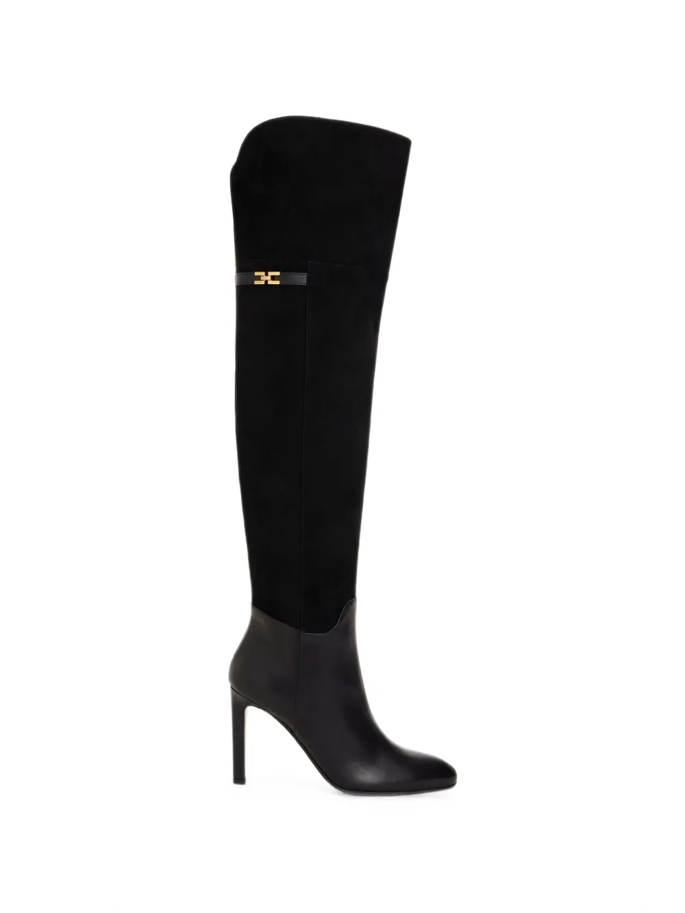Elisabetta Franchi suede boots Zwart