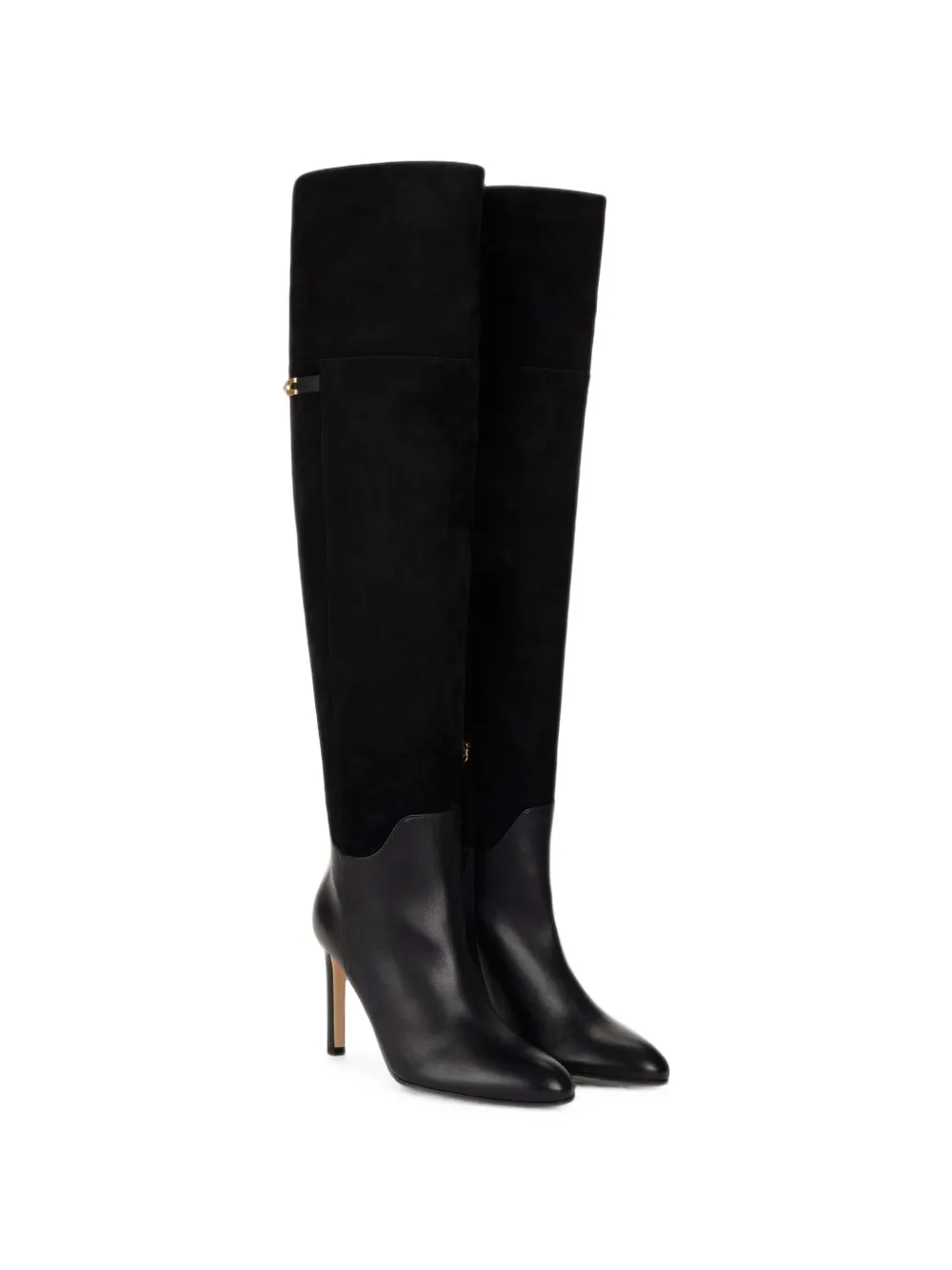 Elisabetta Franchi suede boots Zwart