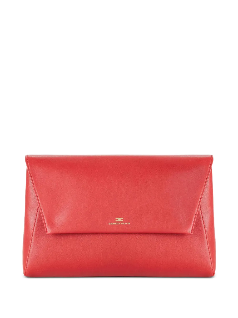 Elisabetta Franchi leather clutch bag - Rosso