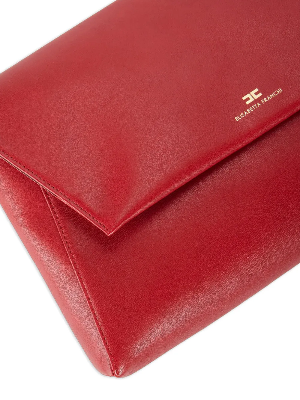 Elisabetta Franchi Leren clutch Rood
