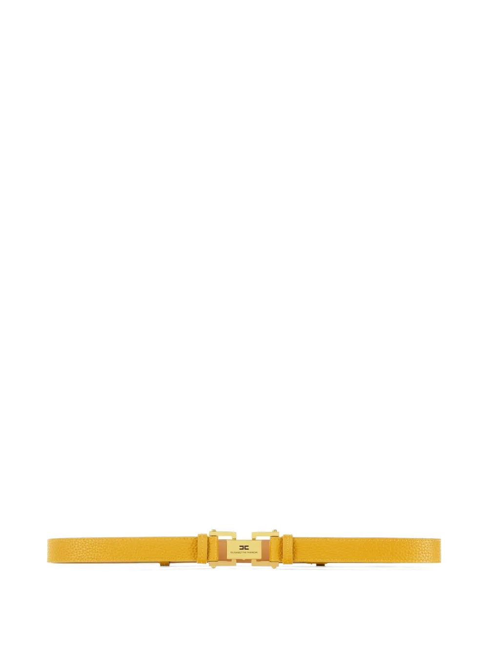 Elisabetta Franchi belt with logoed plaque - Giallo