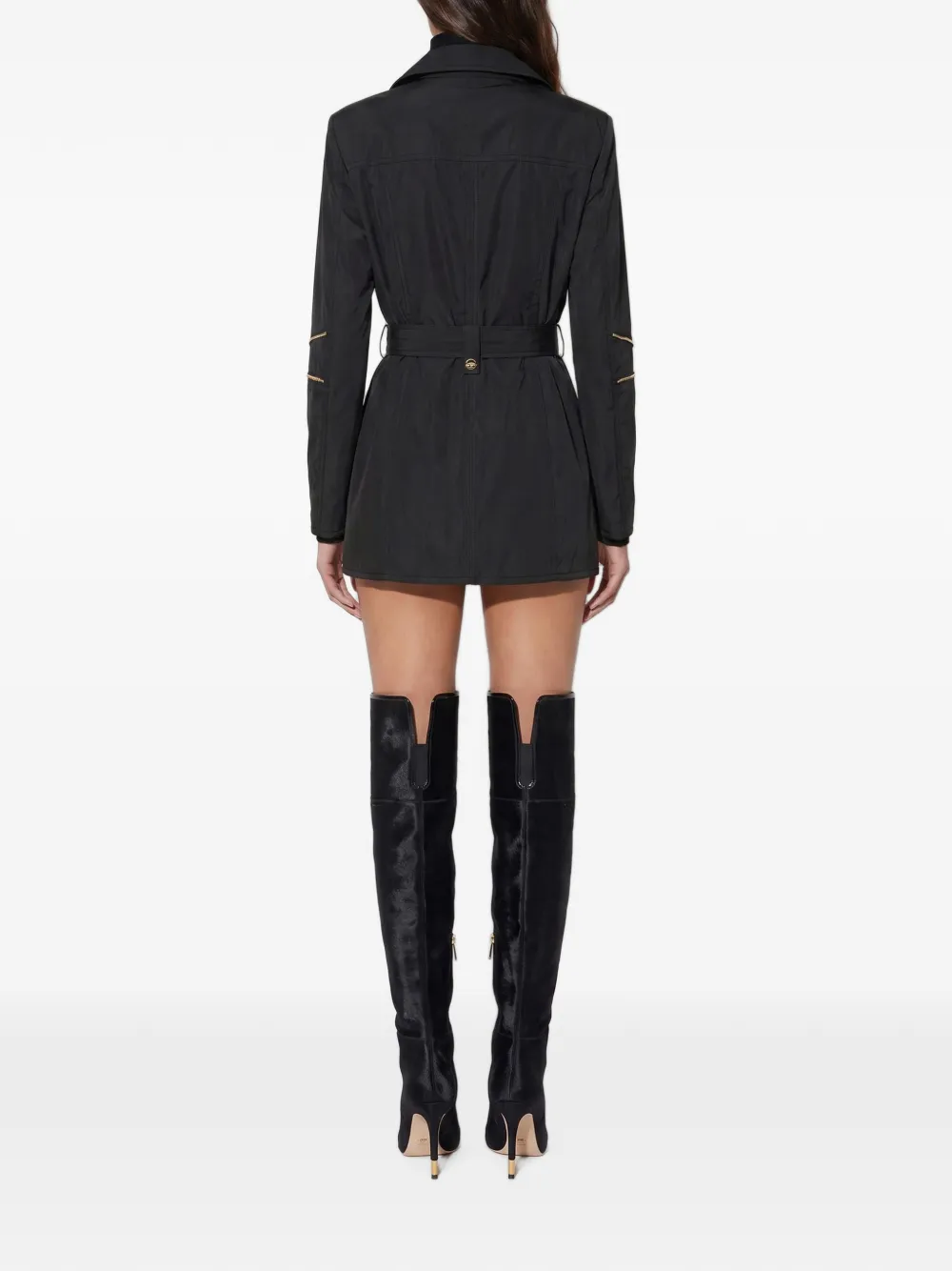 Elisabetta Franchi Taffeta voile jack Zwart