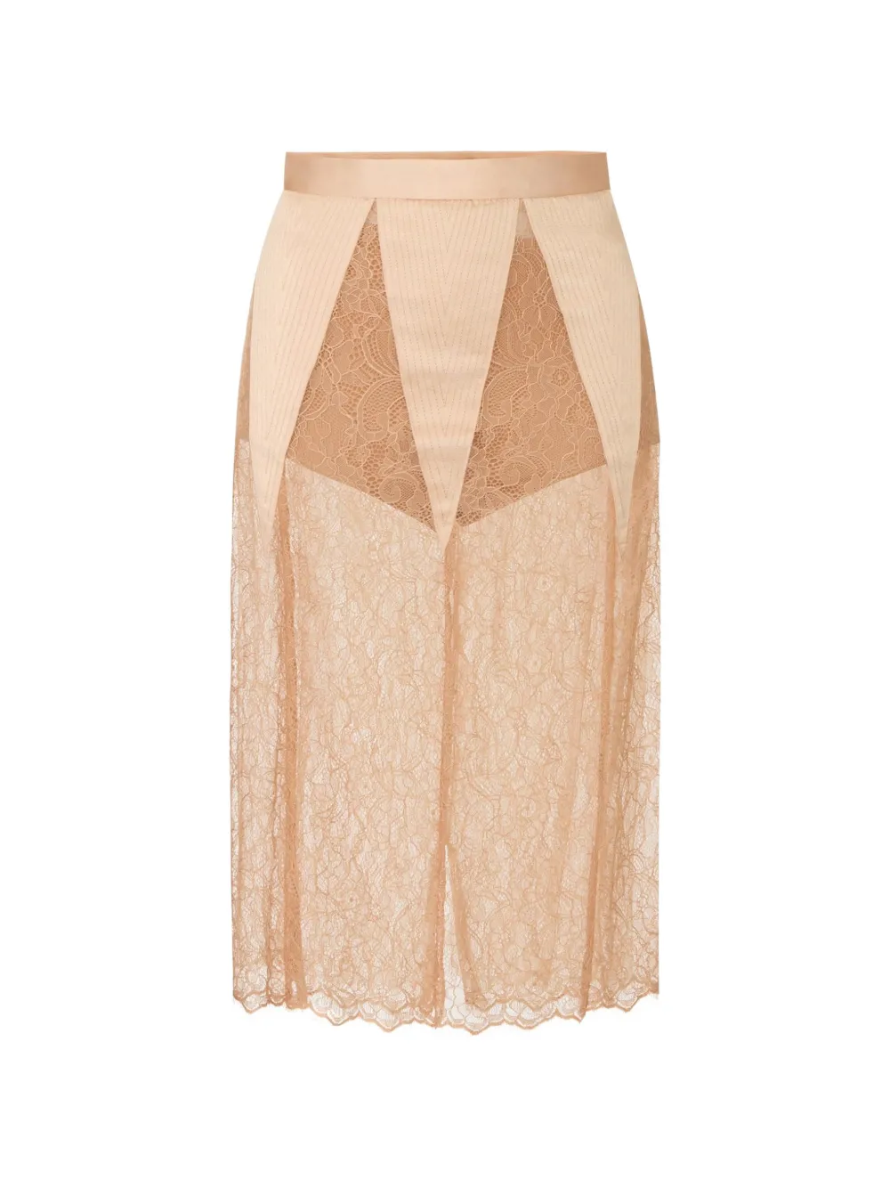 Elisabetta Franchi skirt in floral lace - Toni neutri
