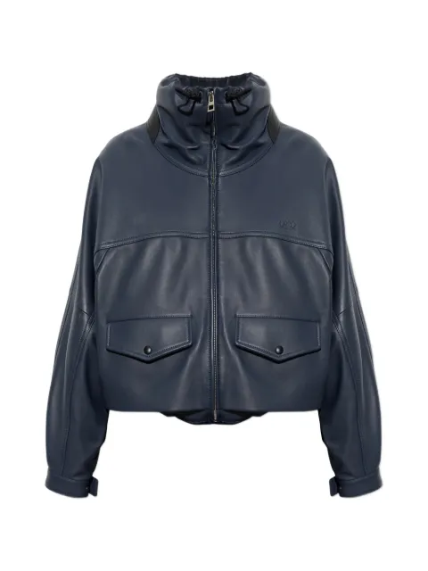 LOEWE stand-up-collar leather jacket