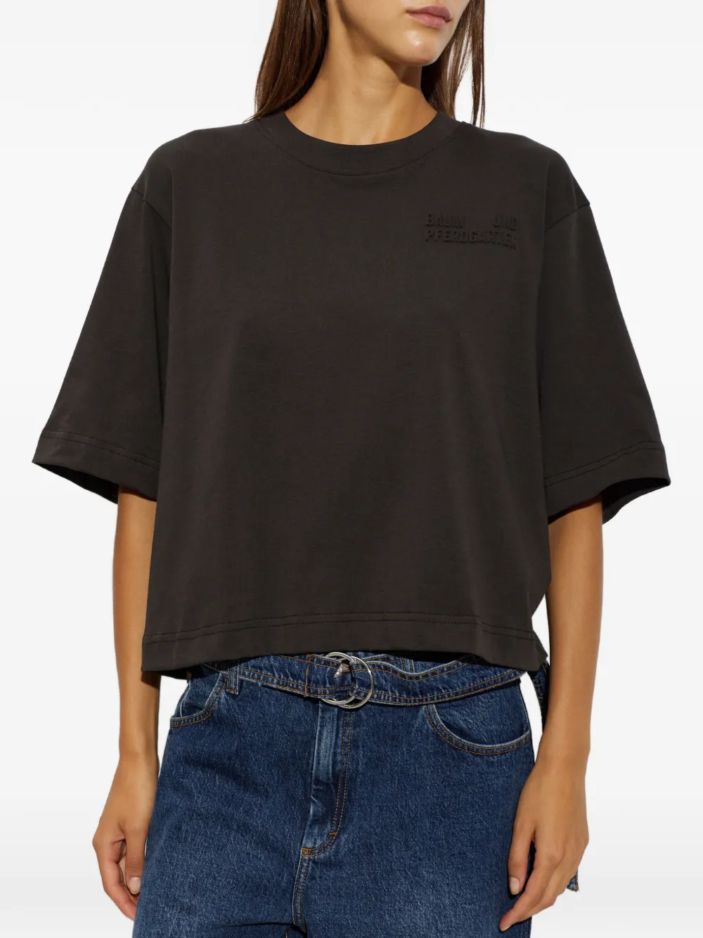 Baum Und Pferdgarten Jiana T-shirt met geborduurd logo Bruin