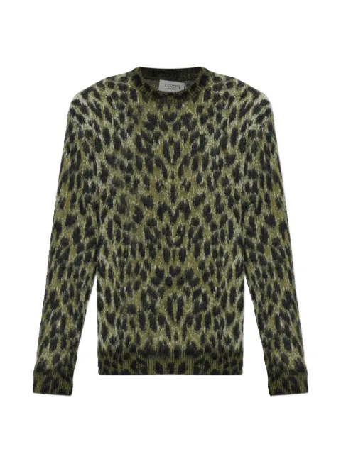 Laneus leopard-pattern sweater