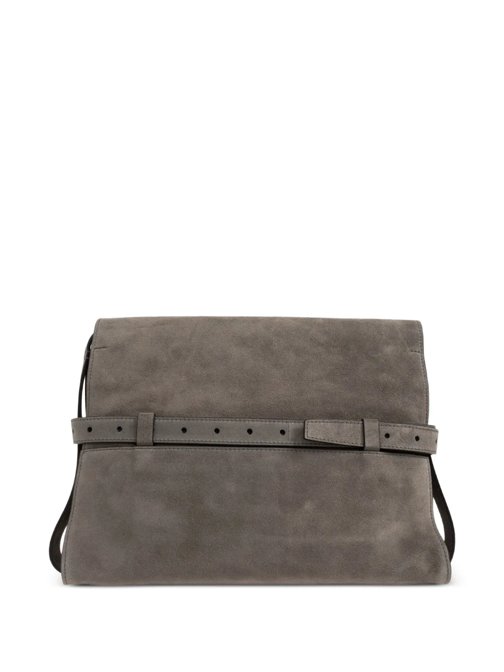 Moschino Tie Me leather shoulder bag Grijs