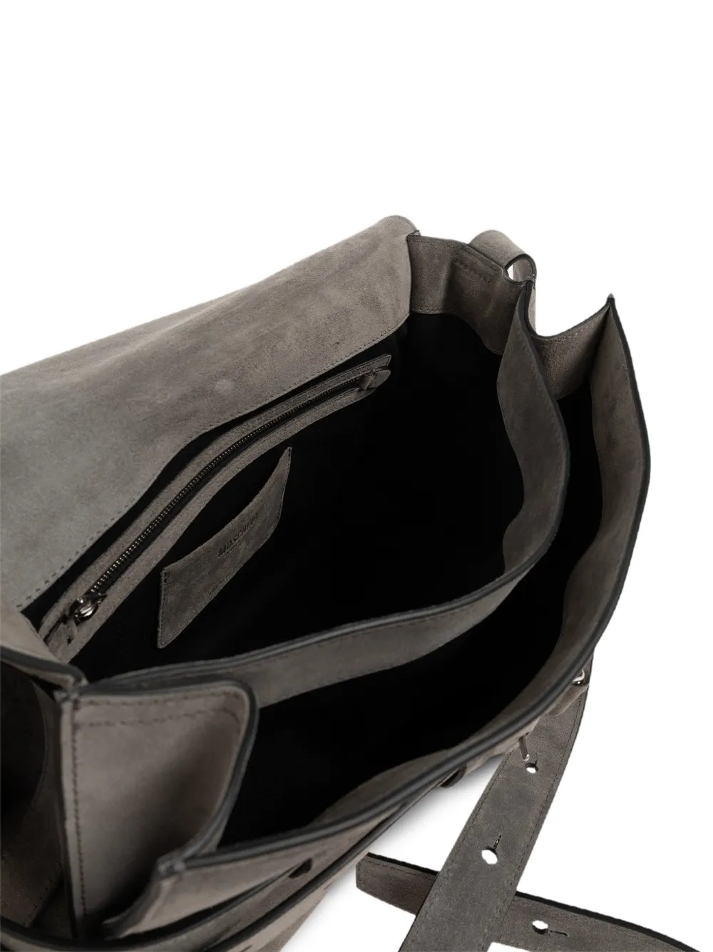 Moschino Tie Me leather shoulder bag Grijs