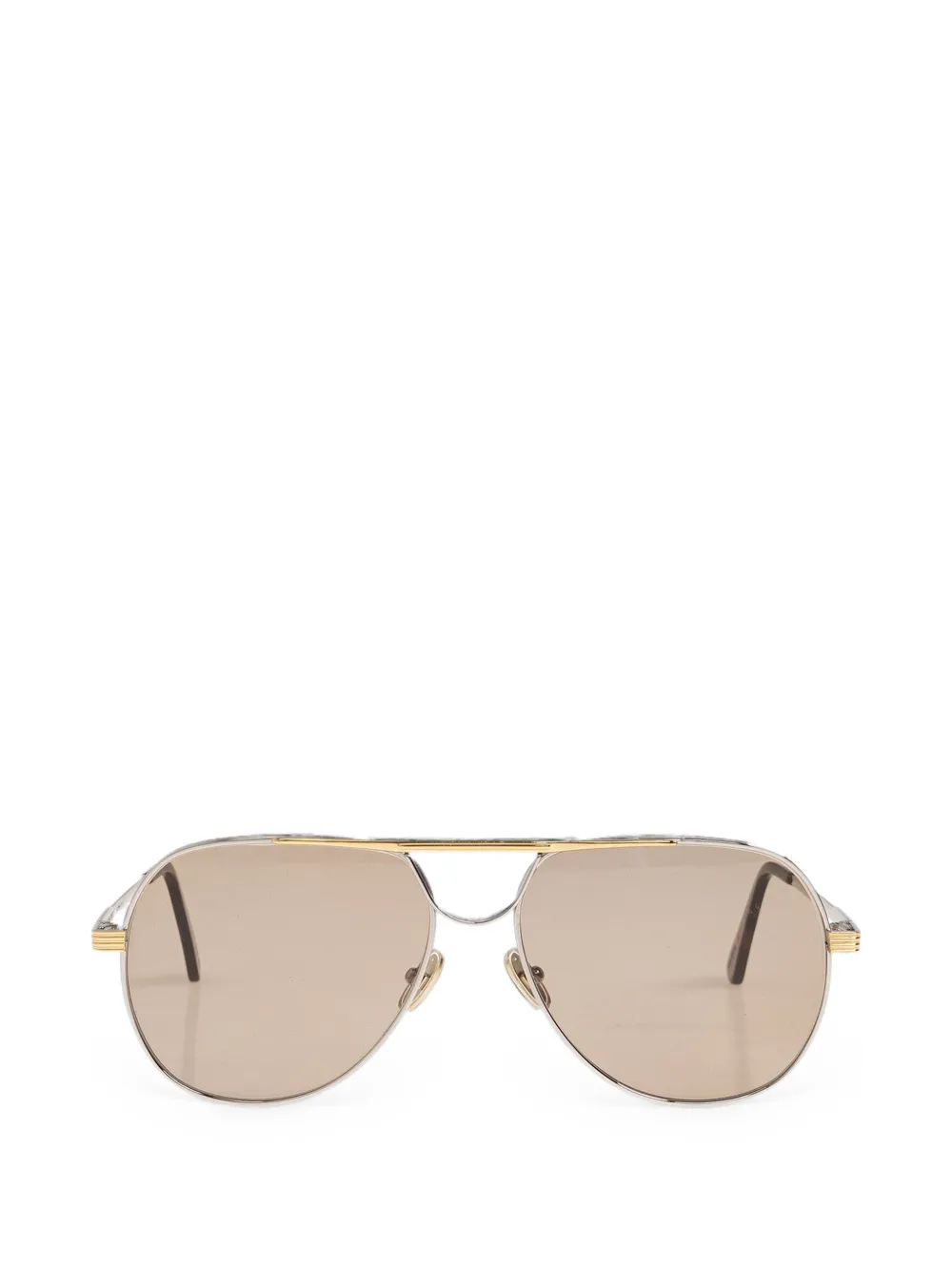 Golden Goose Pilotenbrille mit goldfarbenem Gestell und beigen Gläsern