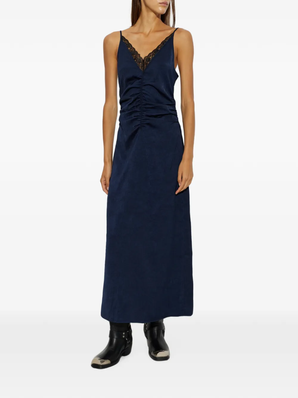 Baum Und Pferdgarten Atalie maxi-jurk met kanten afwerking Blauw