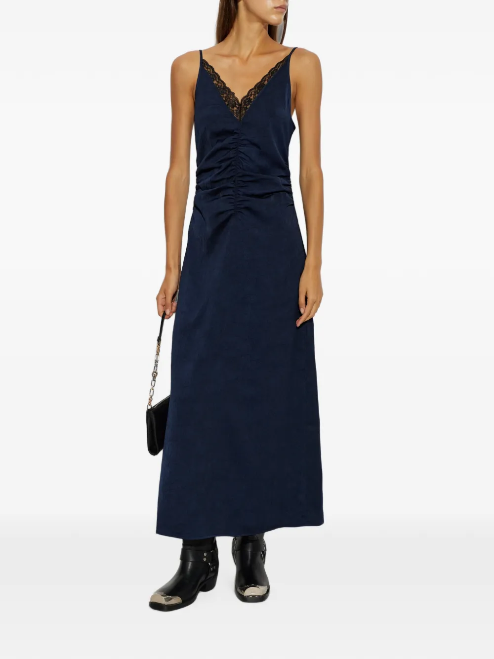 Baum Und Pferdgarten Atalie maxi-jurk met kanten afwerking Blauw