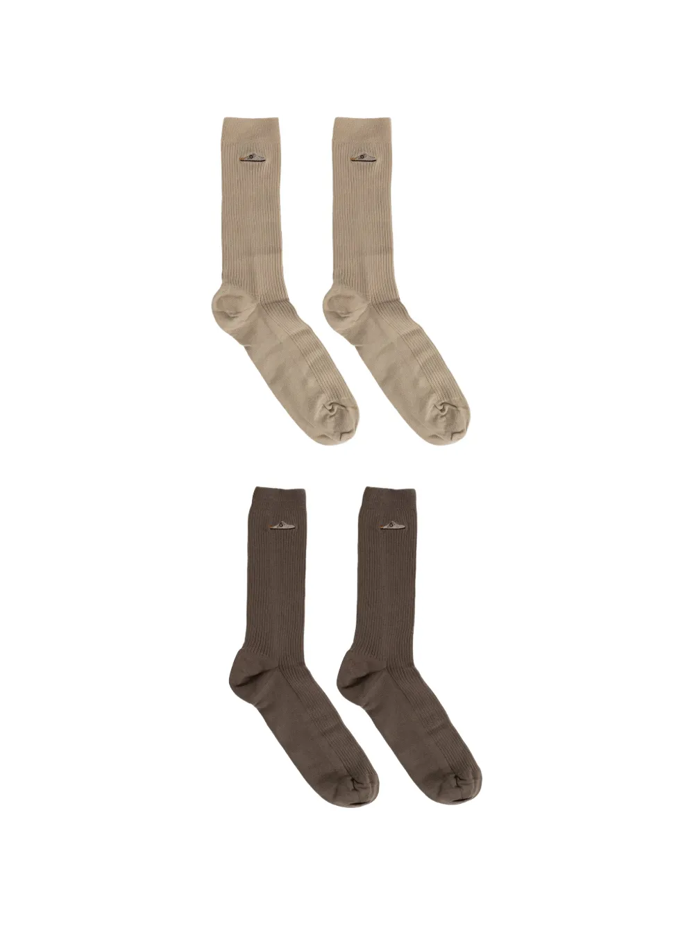 Birkenstock ribbed-knit embroidered-motif socks (set of 2) - Toni neutri