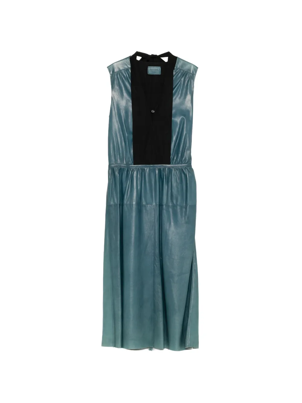 Prada Pre-Owned lambskin sleeveless dress - Blu