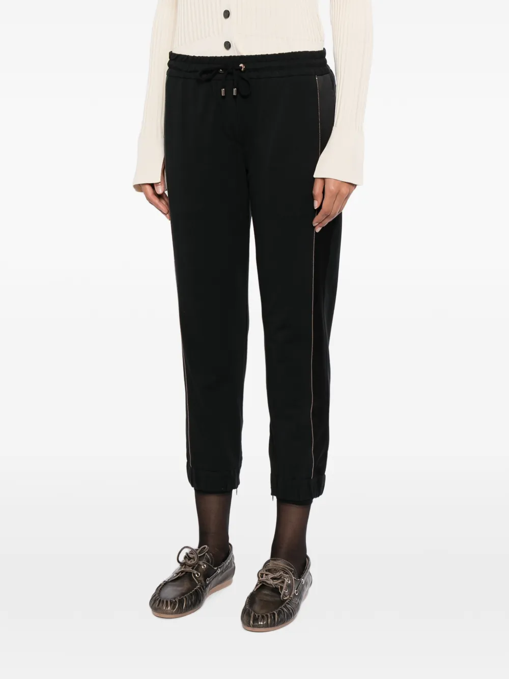 Brunello Cucinelli Vintage Trainingsbroek met trekkoord Zwart