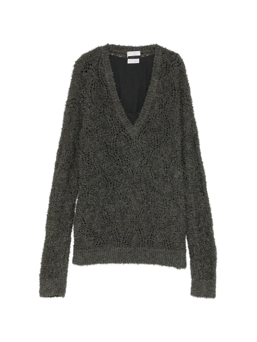Brunello Cucinelli Vintage Pullover im Layering-Look - Grau