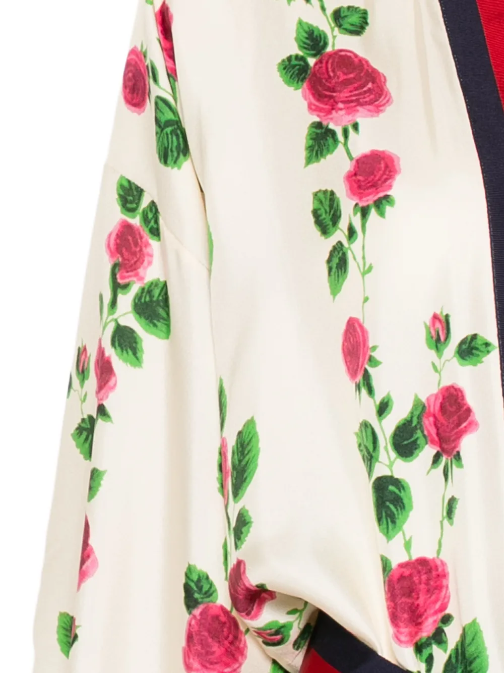 Gucci Pre-Owned floral-print belted kimono Beige
