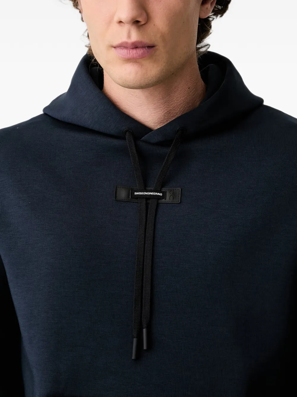 On Focus Tech hoodie met trekkoord en logo-print Blauw