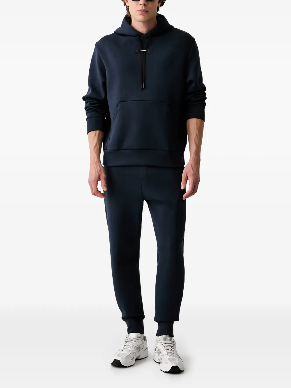 On Focus Tech hoodie met trekkoord en logo-print Blauw