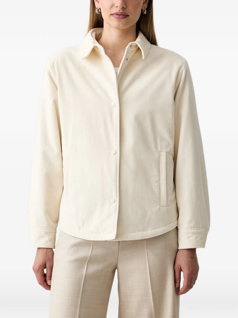 Paul & Shark corduroy-texture shirt jacket