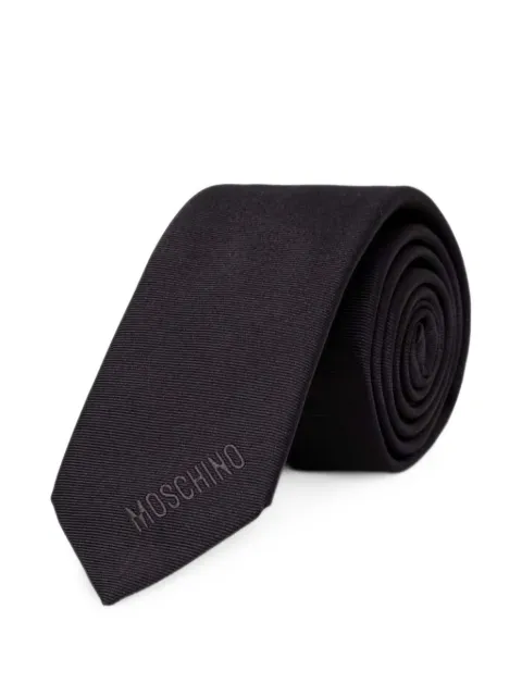 Moschino logo-embroidered heart-motif tie
