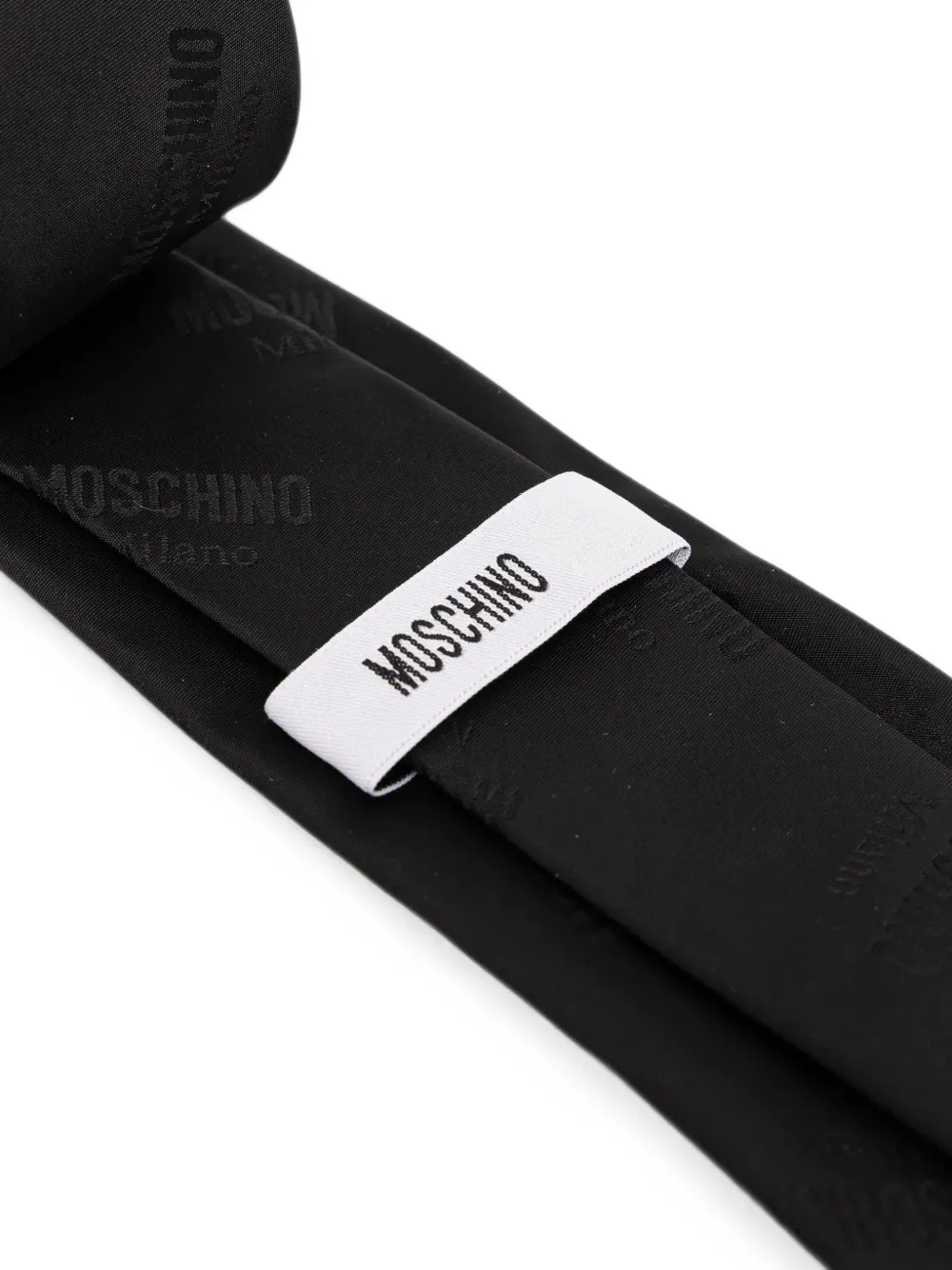 Moschino Stropdas met logo-jacquard Zwart