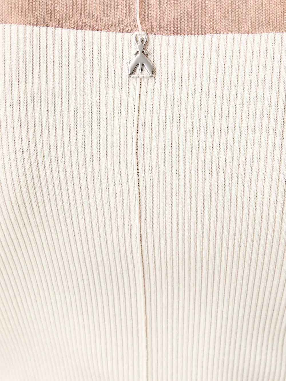 Patrizia Pepe Gebreide body met doorzichtig vlak Beige