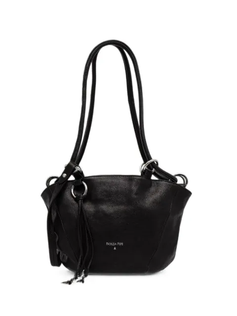 Patrizia Pepe logo-print calf leather tote bag