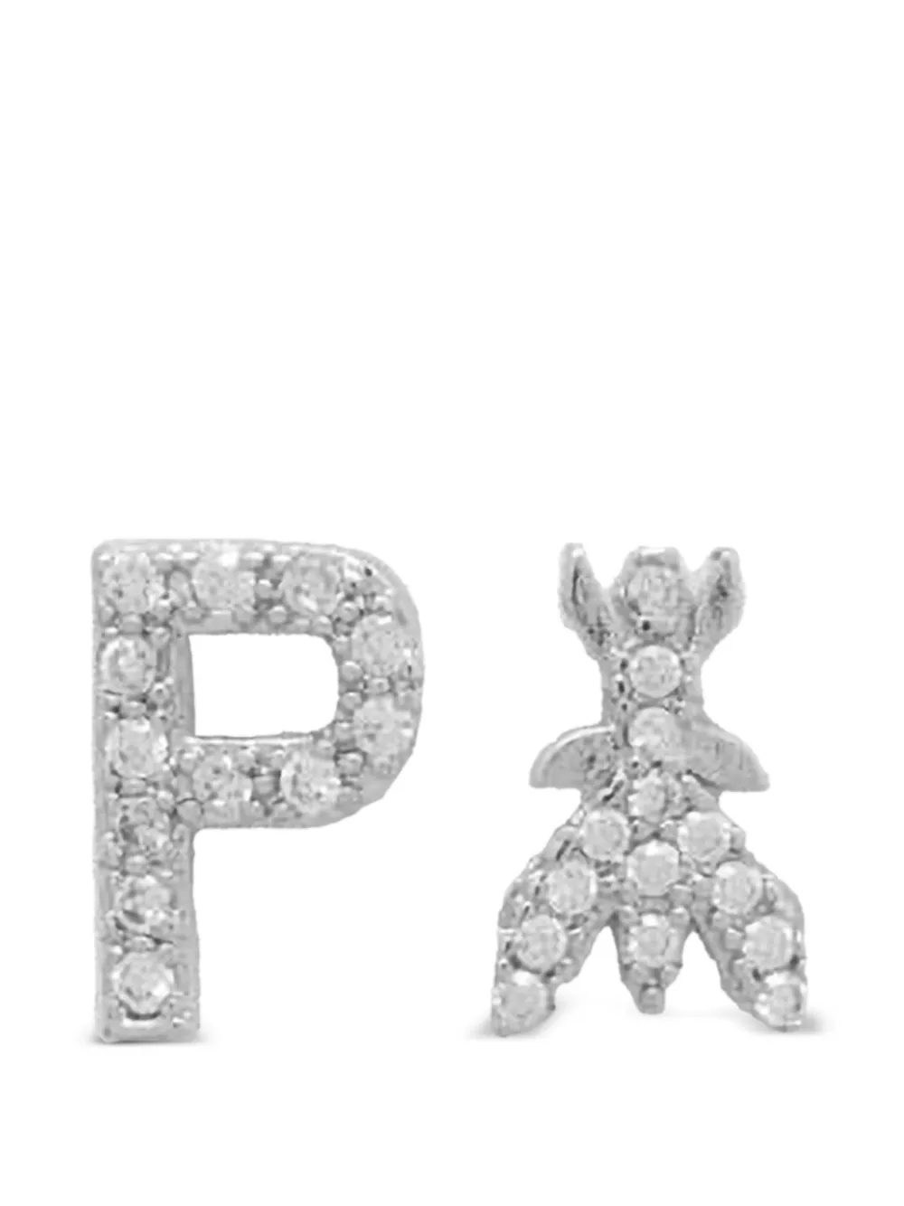 Patrizia Pepe boucles d'oreilles Fly serties de cristaux - Argent