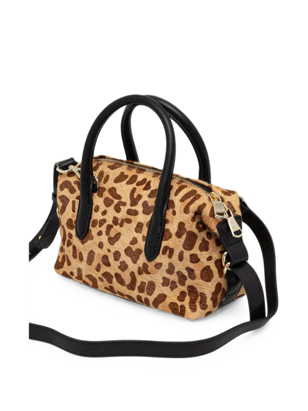 Patrizia Pepe Schoudertas met luipaardprint Beige