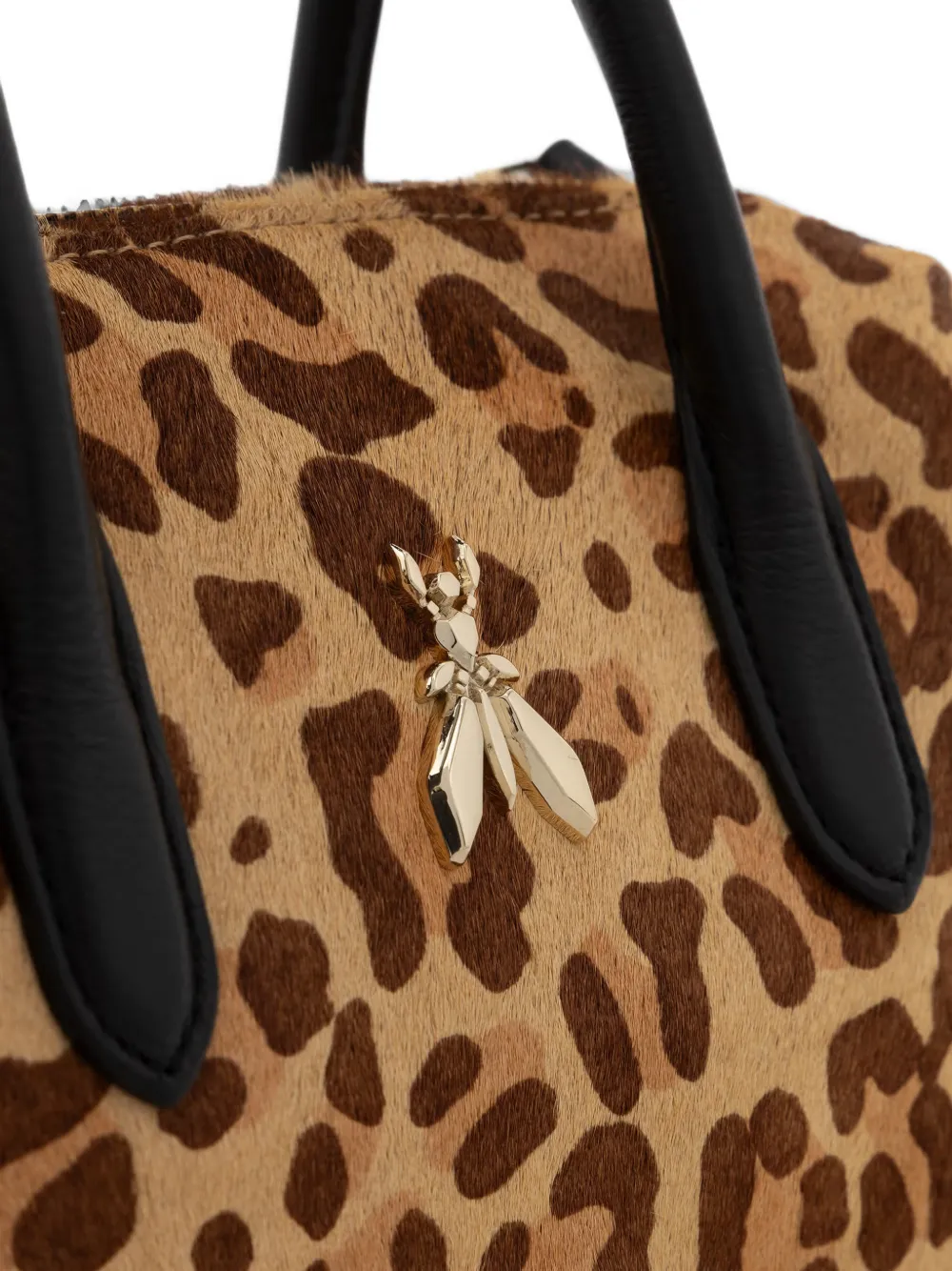 Patrizia Pepe Schoudertas met luipaardprint Beige