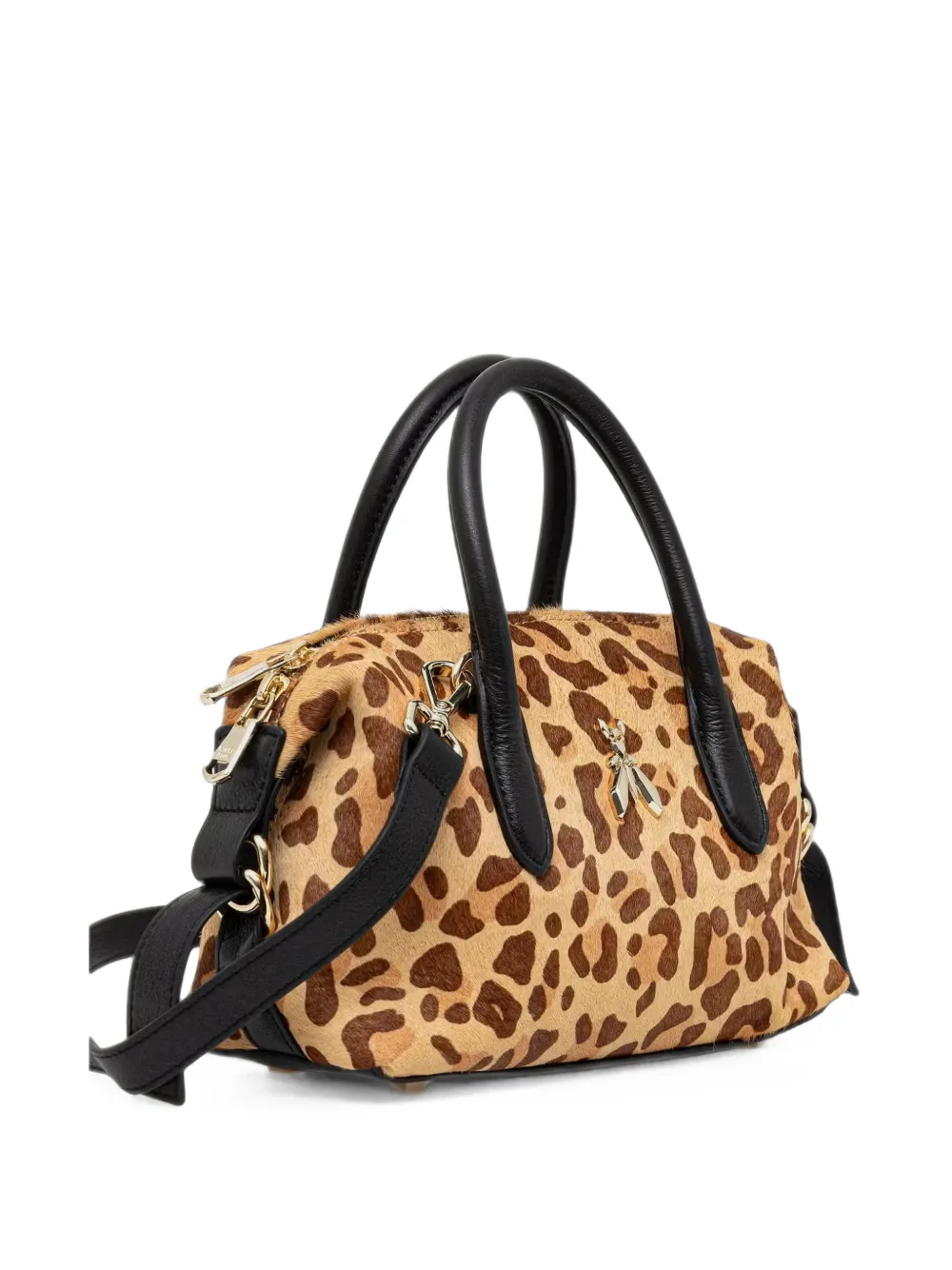 Patrizia Pepe Schoudertas met luipaardprint Beige
