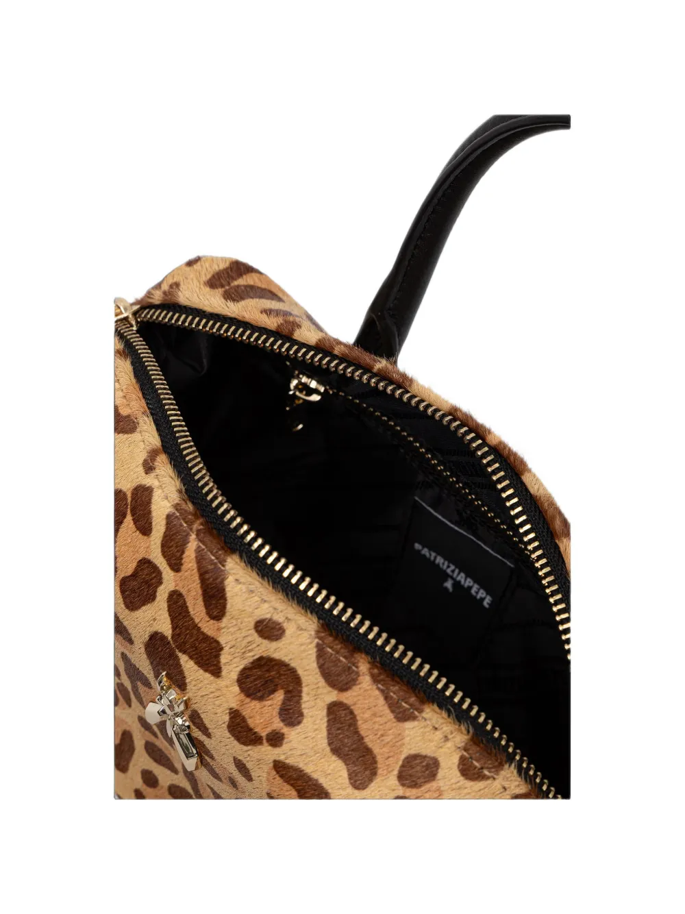 Patrizia Pepe Schoudertas met luipaardprint Beige