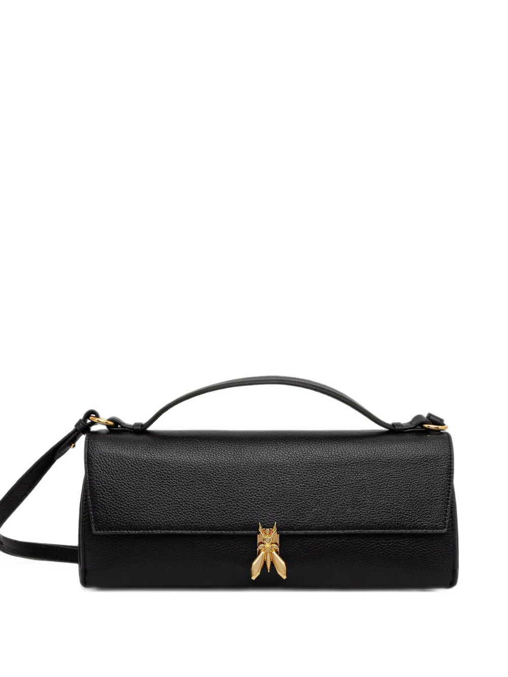 Patrizia Pepe Fly pebbled-leather shoulder bag - Nero