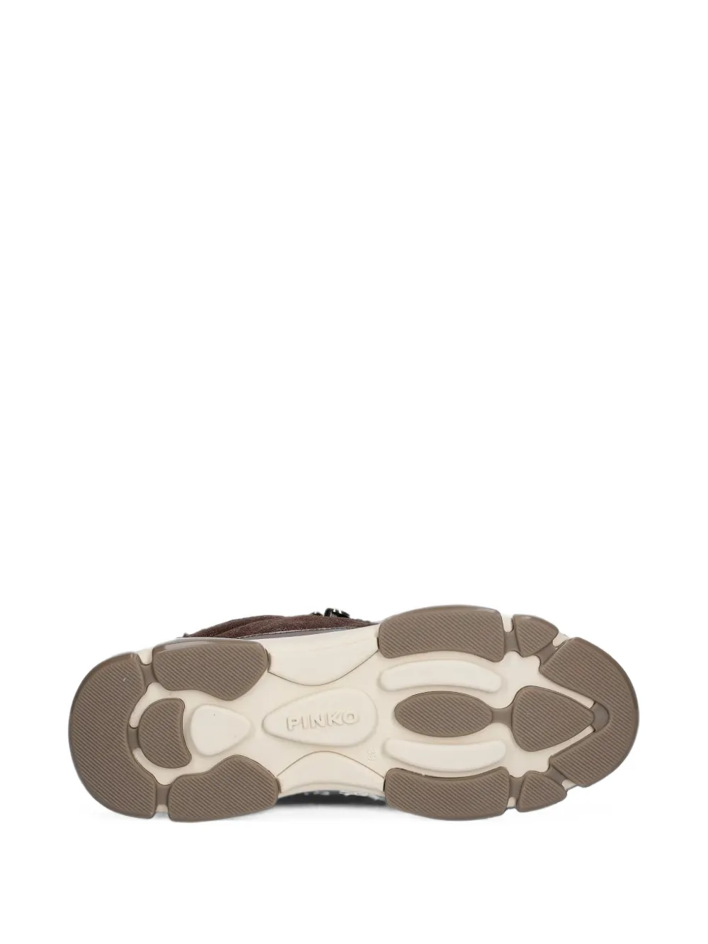 PINKO shearling-trim paneled sneakers Bruin