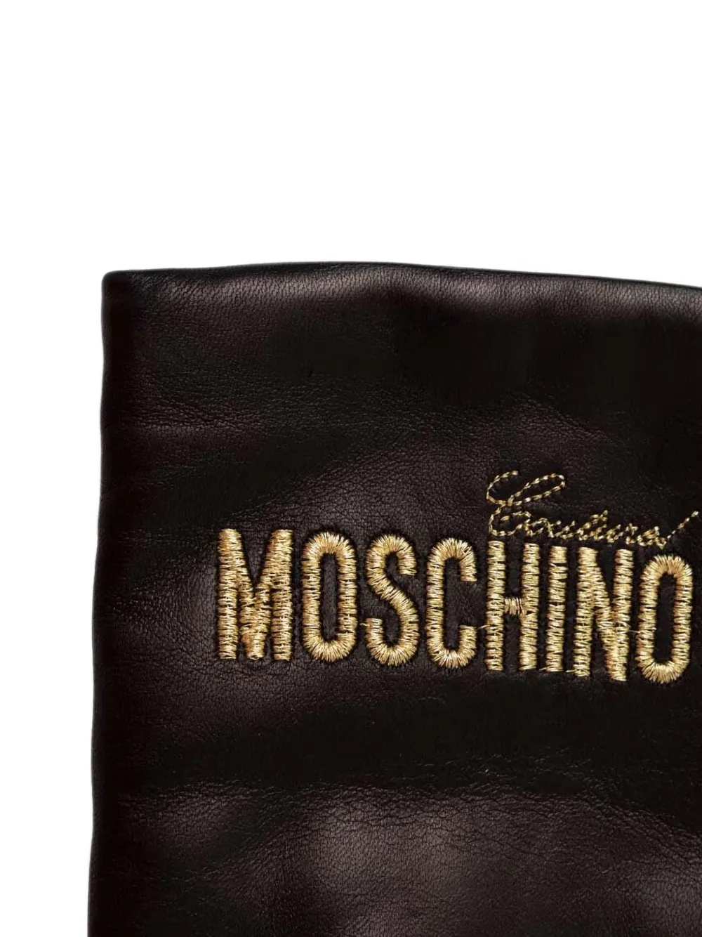 Moschino Leren handschoenen Zwart