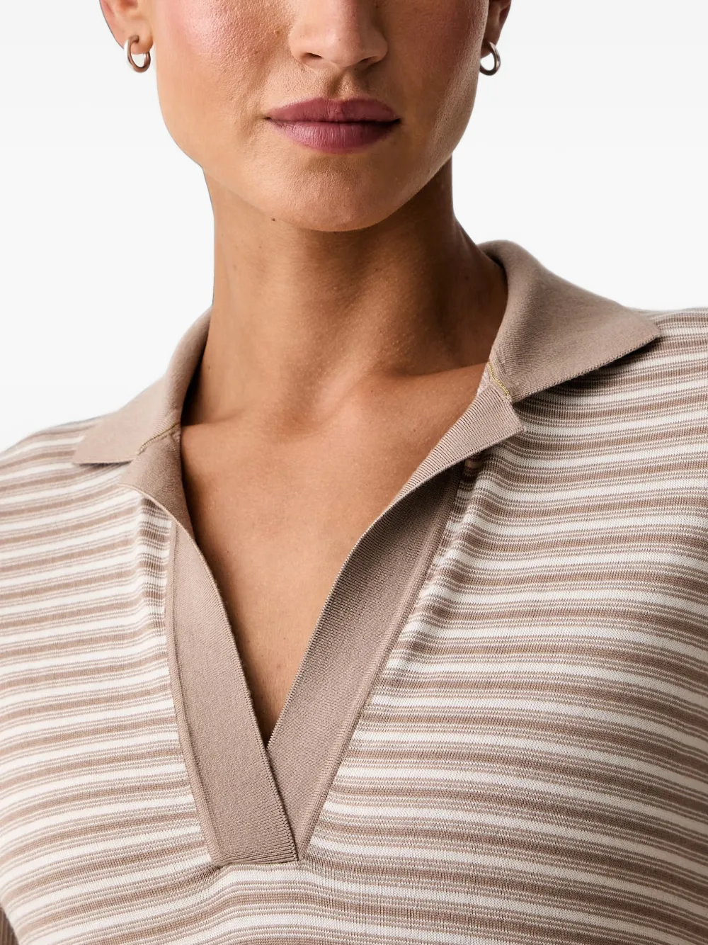 Paul & Shark Gestreept polo T-shirt Beige
